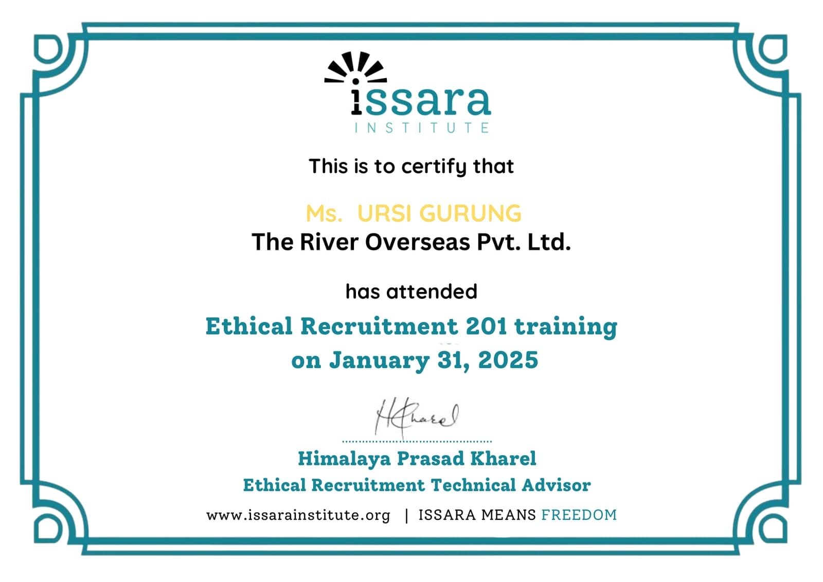 Ethical Recruitment 201 Training, Issara Institute, page 1